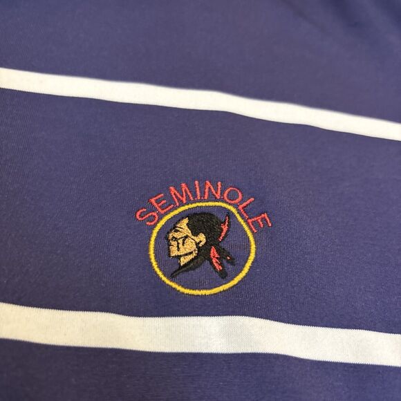 RLX Ralph Lauren Polo XL Shirt Mens Striped Performance Seminole Golf Course - Picture 4 of 7